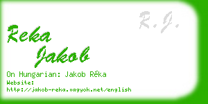 reka jakob business card